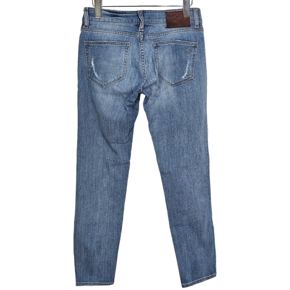 DL1961 Azalea Relaxed Skinny Distressed Denim Jeans 29" Inseam Cotton Casual 25 - Picture 4 of 14